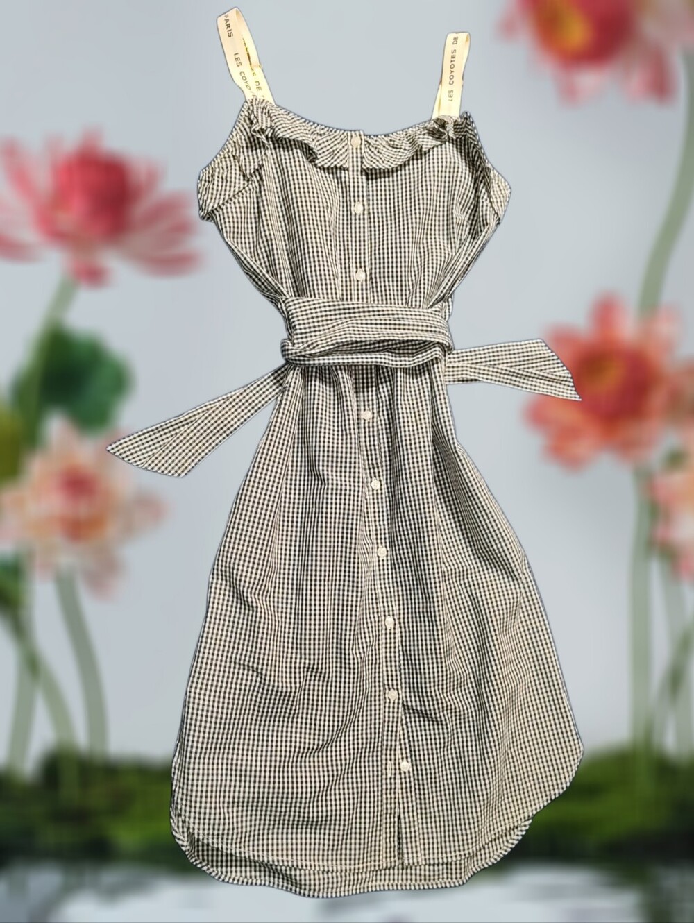 LES COYOTES DE PARIS "Casey" Gingham Dress – Navy, Size S